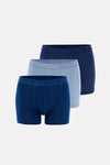 Lacivert-Mavi Düz Micro Modal Boxer