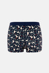 Lacivert 5210 2'li Desenli Pamuk Boxer