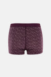 Mürdüm 2'li Desenli Pamuk Boxer
