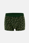 Koyu Yeşil 5210 2'li Desenli Pamuk Boxer