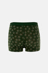 Koyu Yeşil 5210 2'li Desenli Pamuk Boxer