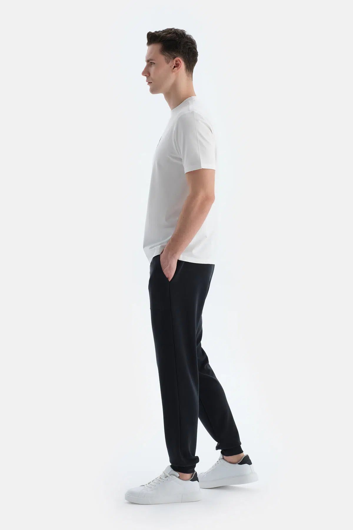 Siyah Erkek Modal Karışımlı Jogger Pantolon