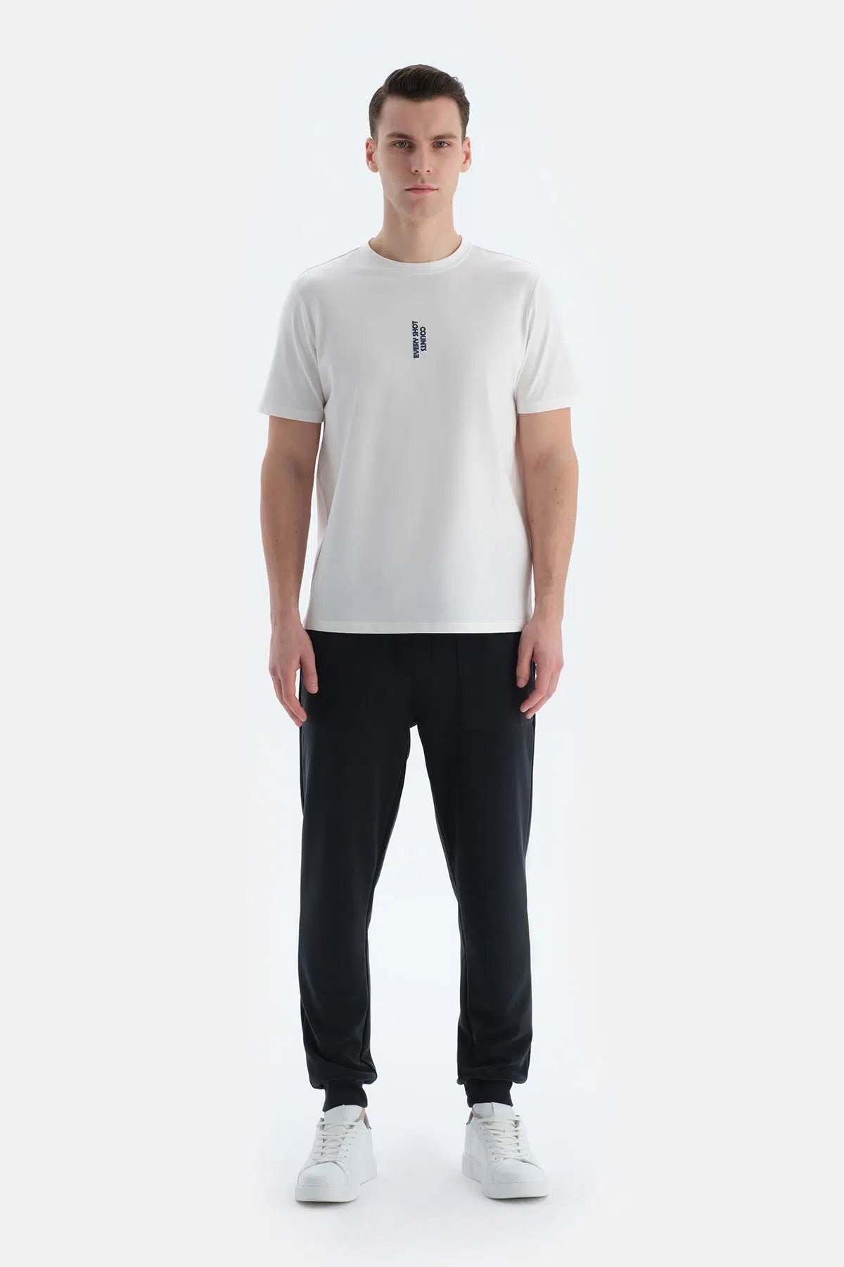 Siyah Erkek Modal Karışımlı Jogger Pantolon
