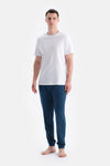 Petrol Yeşili Jogger Paça Basic Penye Modal Pantolon