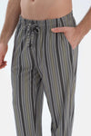 Siyah Kısa Kollu Yarım Patlı Tişört Pantolon Pijama Takımı