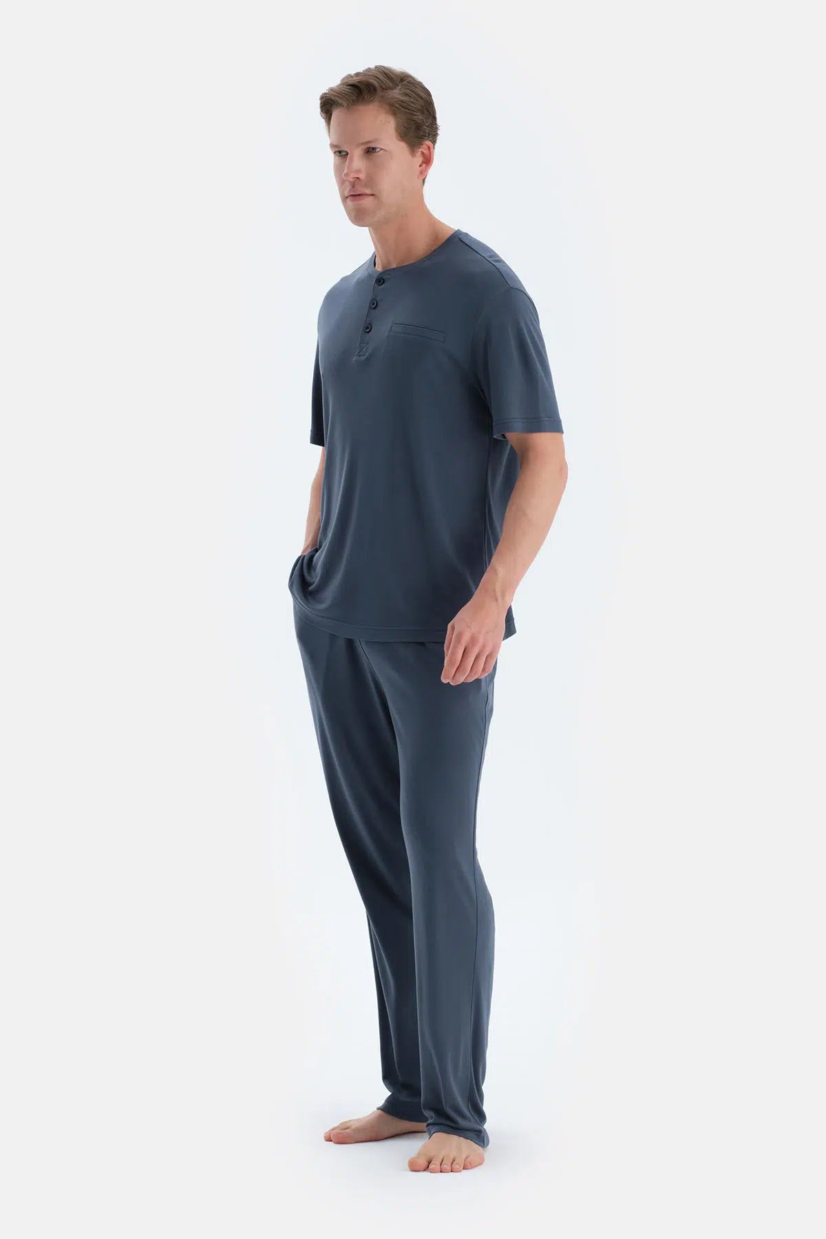 Indigo Cool Touch Pat Ve Fleto Tişört Pantolon Pijama Takımı