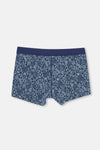Lacivert 2'li Desenli Pamuk Boxer