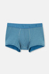 Mavi-Yeşil 3'lü Desenli Micro Modal Boxer