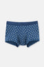 Koyu Mavi Koyu Mavi Desenli Micro Modal Boxer