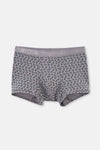 Gri-Siyah 3'lü Desenli Micro Modal Boxer
