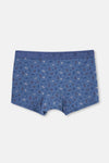Mavi 2'li Desenli Micro Modal Boxer