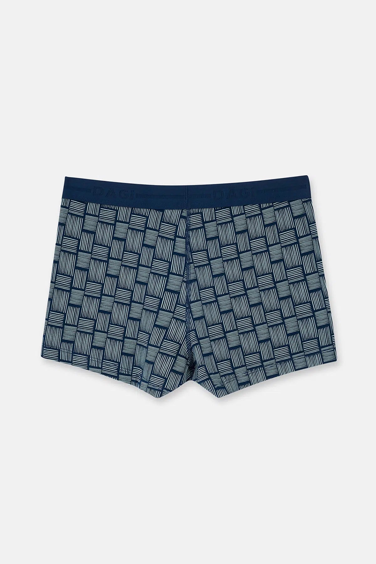 Lacivert Desenli Pamuk Boxer
