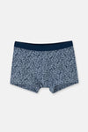 Lacivert 2'li Desenli Pamuk Boxer