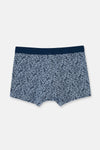 Lacivert 2'li Desenli Pamuk Boxer