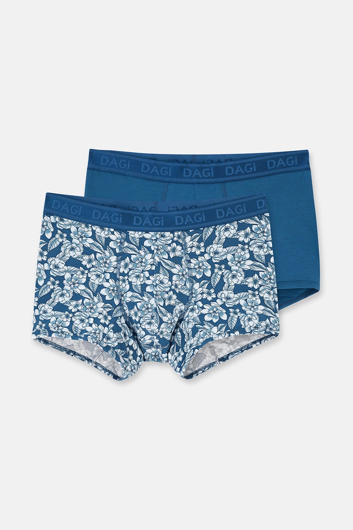 Mavi 2'li Desenli Micro Modal Boxer