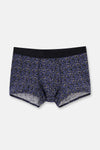 Lacivert 3'lü Desenli Micro Modal Boxer