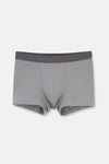 Gri 5210 3'lü Düz Pamuk Boxer