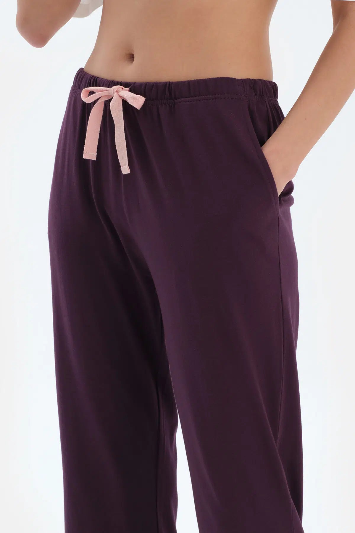 Ekru Baskı Detaylı Kısa Kollu Tişört Pantolon Pijama Takımı