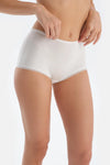 Ekru Dantel Detaylı Boyshort Külot