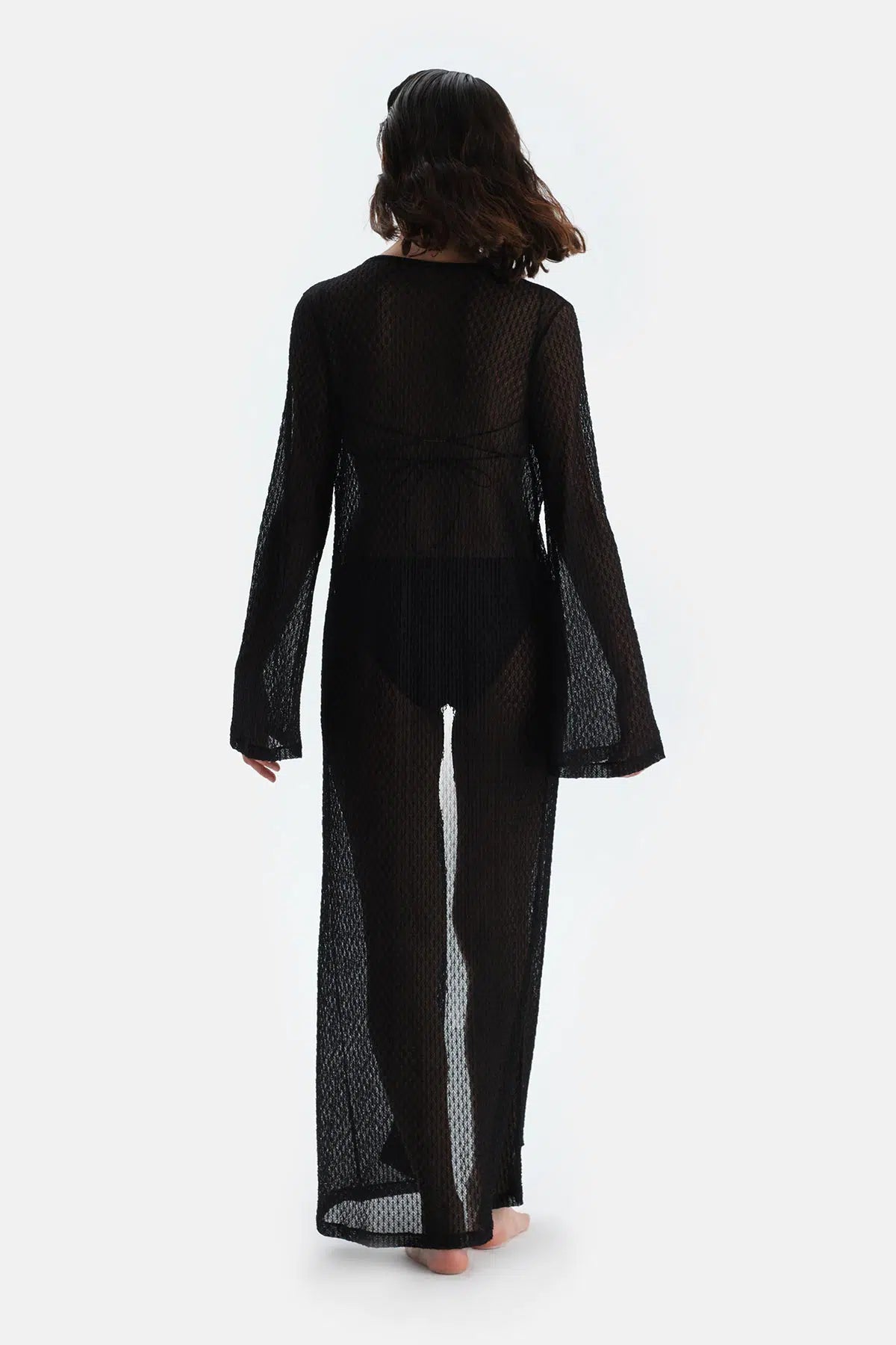 Siyah Uzun Kimono