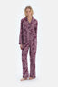 Mürdüm Şal Desenli Dokuma Pantolon Pijama Alt