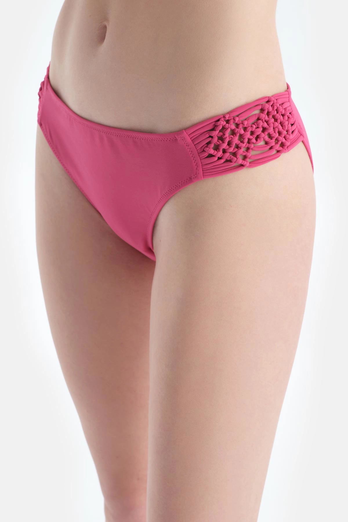 Fuşya Normal Bel Bikini Alt