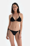 Siyah Spagetti Bikini Alt