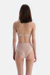 Ekru Yüksek Bel Bikini Alt