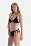 Siyah Spagetti Bikini Alt