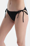 Siyah Spagetti Bikini Alt