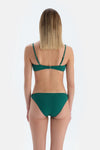 Koyu Yeşil Straplez Bikini Üst