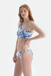 Multicolor Tek Omuz Bikini Üst