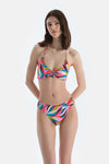 Multicolor Üçgen Geniş Bikini Üst