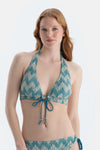 Multicolor Üçgen Geniş Bikini Üst
