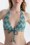 Multicolor Üçgen Geniş Bikini Üst