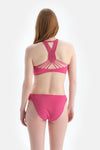 Fuşya Halter Yaka Bikini Üst