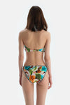 Multicolor Halter Yaka Bikini Üst