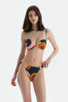 Multicolor Straplez Bikini Üst