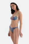 Multicolor Straplez Bikini Üst