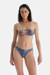 Multicolor Straplez Bikini Üst