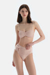 Ekru Straplez Bikini Üst