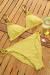 Fıstık Yeşili Üçgen Küçük Bikini Üst