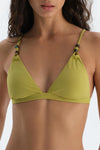 Fıstık Yeşili Üçgen Küçük Bikini Üst