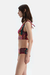 Multicolor Halter Yaka Bikini Üst