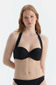 Siyah Straplez Bikini Üst