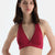 Bordo Üçgen Geniş Bikini Üst