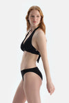 Siyah Üçgen Geniş Bikini Üst
