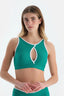Yeşil Halter Yaka Bikini Üst