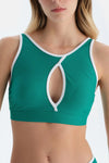 Yeşil Halter Yaka Bikini Üst