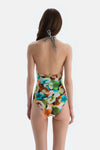 Multicolor Halter Yaka Mayo